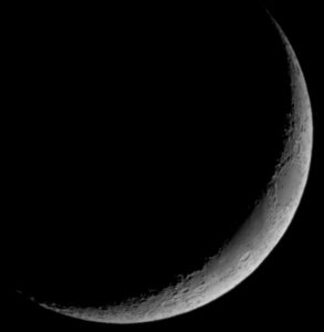 waxing crescent moon