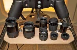 eyepieces on a tray