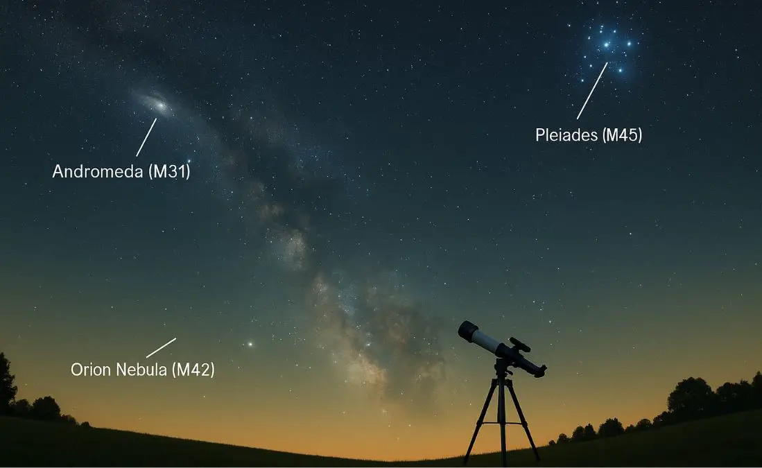 Small telescope viewing DSO by season